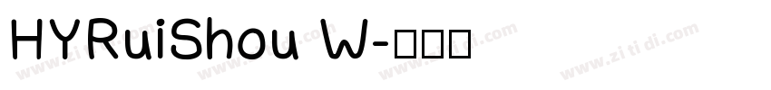 HYRuiShou W字体转换